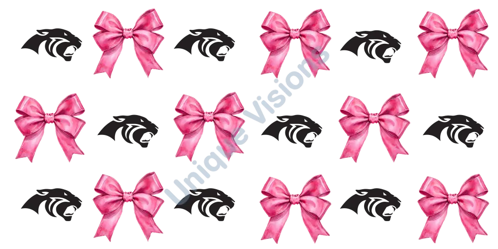 16 Oz Pink Bow And Panther Wrap 16Oz