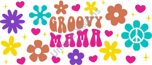 Colorful Groovy Mama Wrap 16oz Wrap