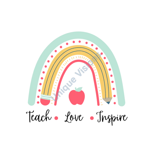 Teach - Love - Inspire Rainbow Single